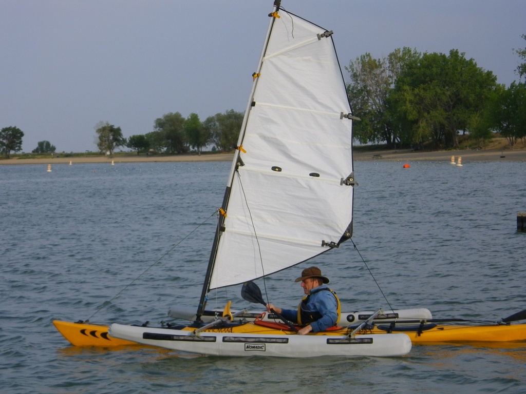 Ama Set shown with rig Nomadic Express - Inflatable for Kayak and Canoe